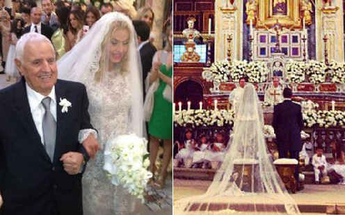 Valeria Marini si sposa tra vestito lussuoso e ospiti d'onore